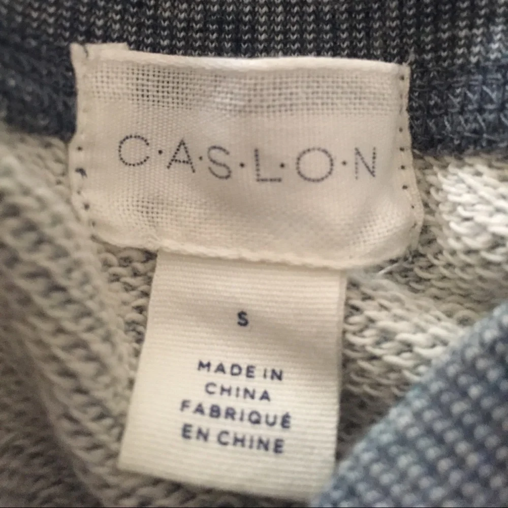 Caslon Nordstroms Womens Knit Shirt Tunic Oversized Heathered Blue Small